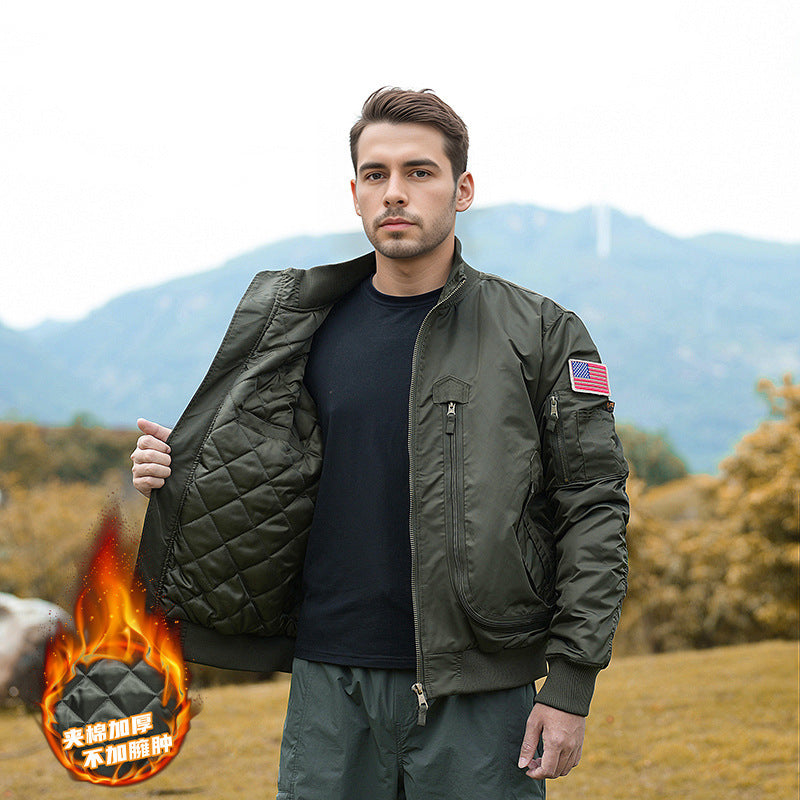 Herren nan robuste Piloten‑Bomberjacke mit multifunktionalen Reißverschluss‑ und Klapptaschen sowie Ärmeltasche Echo Archiv