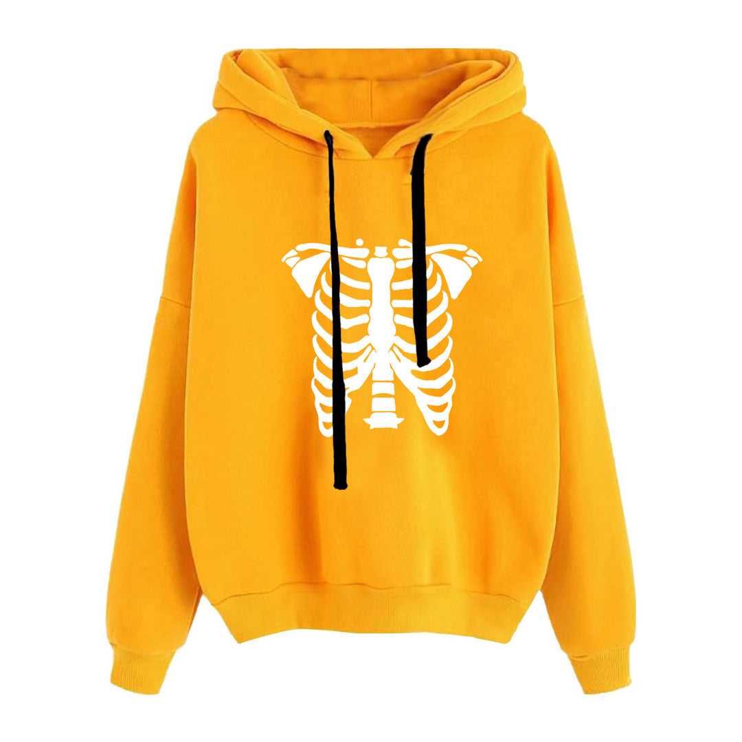 Damen lässiger Oversize Kapuzenpullover mit Herz‑und‑Pfotenprint, Kordelzug und gerippten Bündchen – Auréline
