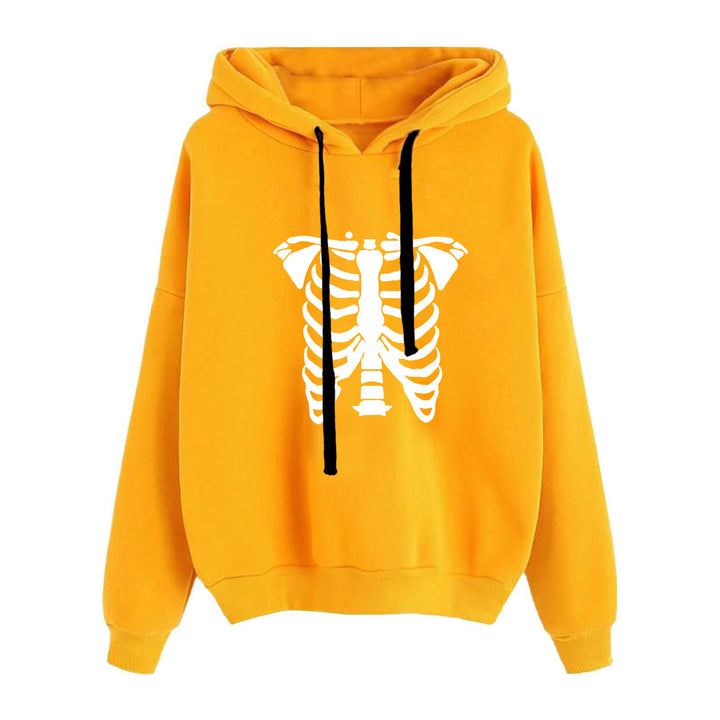 Damen lässiger Oversize Kapuzenpullover mit Herz‑und‑Pfotenprint, Kordelzug und gerippten Bündchen – Auréline
