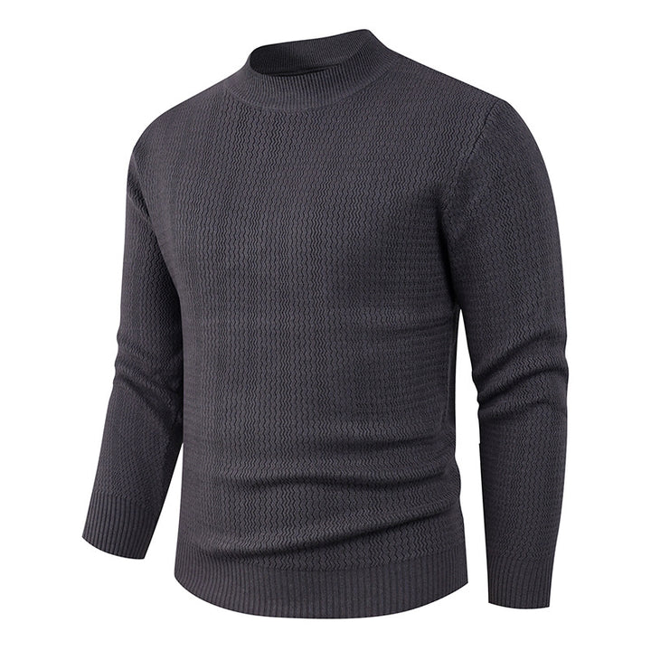 Herren Strukturpullover mit hochgeschlossenem Kragen und modischem Design Echoarchiv