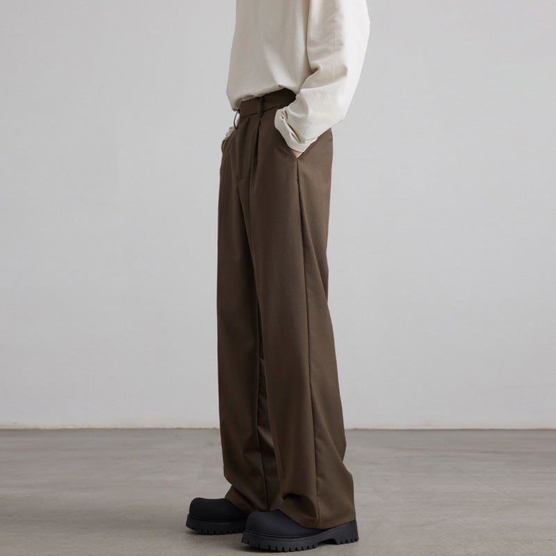 Herren Weite Hochtaillierte Bundfaltenhose mit Bügelfalte und entspannter Silhouette Echo Archiv