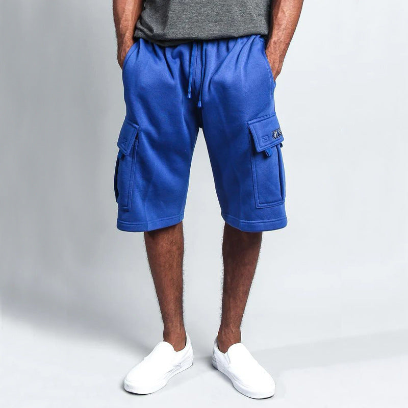 Herren Cargo-Shorts aus atmungsaktivem Sweatstoff mit verstellbarem Kordelzug und praktischen Taschen Echoarchiv