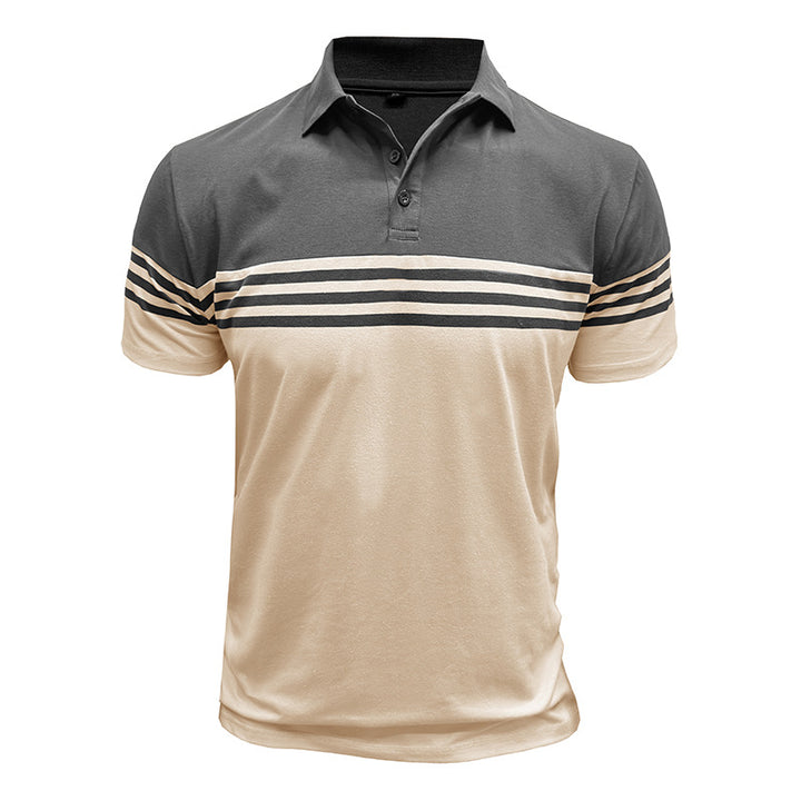 Herren Poloshirt mit modernem Streifendetail Echoarchiv