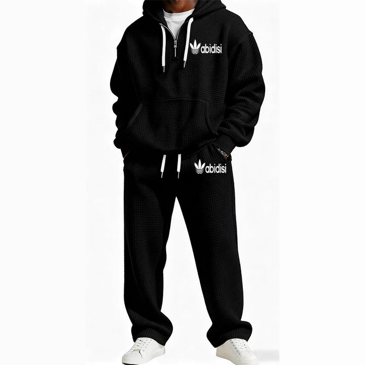 Herren Trendiger Kapuzenpullover mit praktischem Reißverschluss und bequemer Jogginghose Echoarchiv