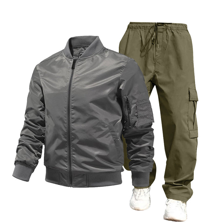 Herren urbane Bomberjacke und Cargo-Hosen Set Echo Archiv