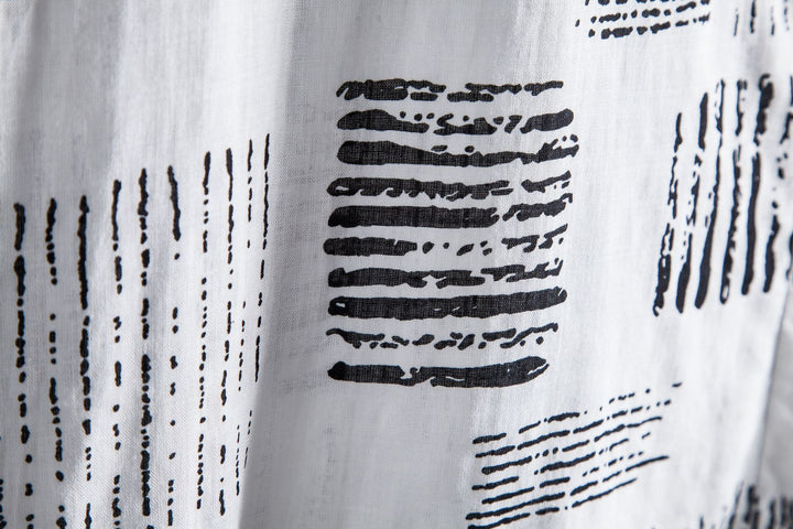 Herren Kurzarmhemd mit kreativem grafischen Muster Echoarchiv