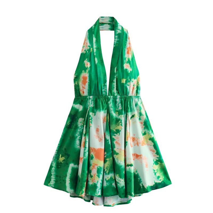 Damen Halterneck Kleid mit fließendem Rock Echo Archiv