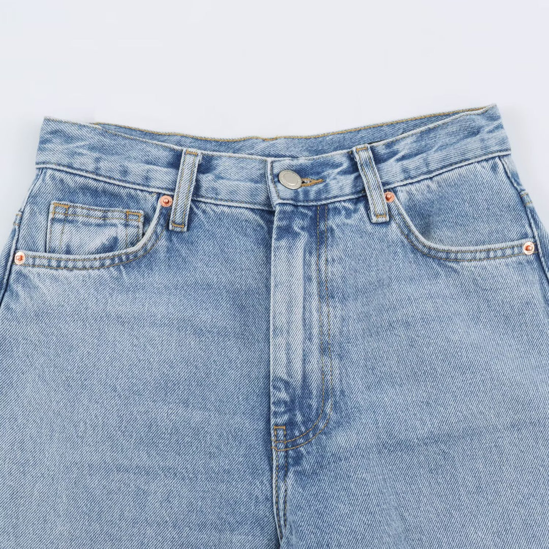 Damen Hochgeschnittene Relaxed-Jeans mit konischem Bein Echo Archiv