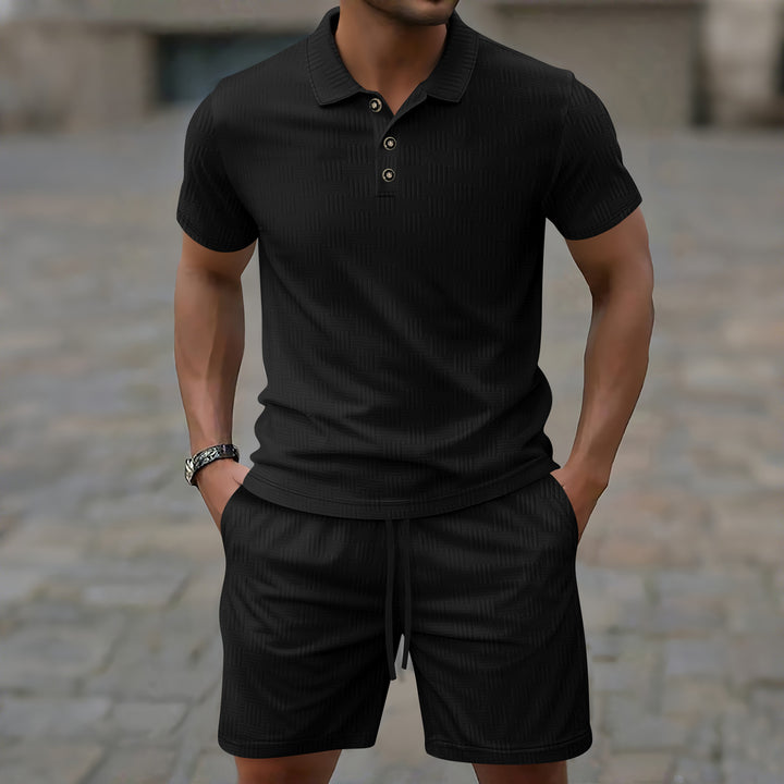 Herren Sportliches Polohemd und Shorts Set Echoarchiv