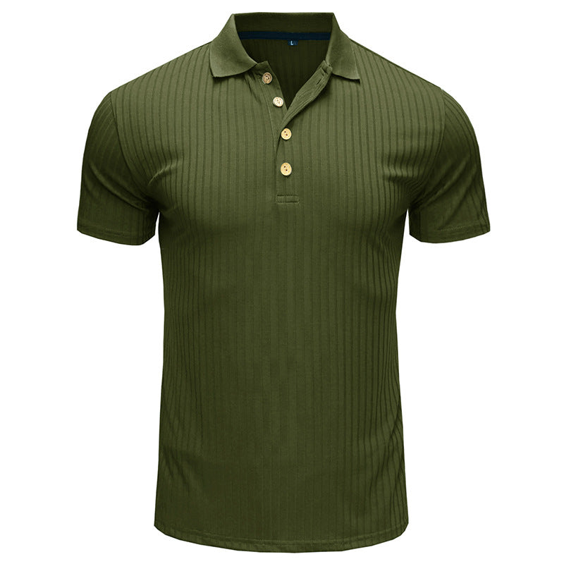 Herren Polo-Shirt mit strukturiertem Design und modischen Knöpfen Echoarchiv