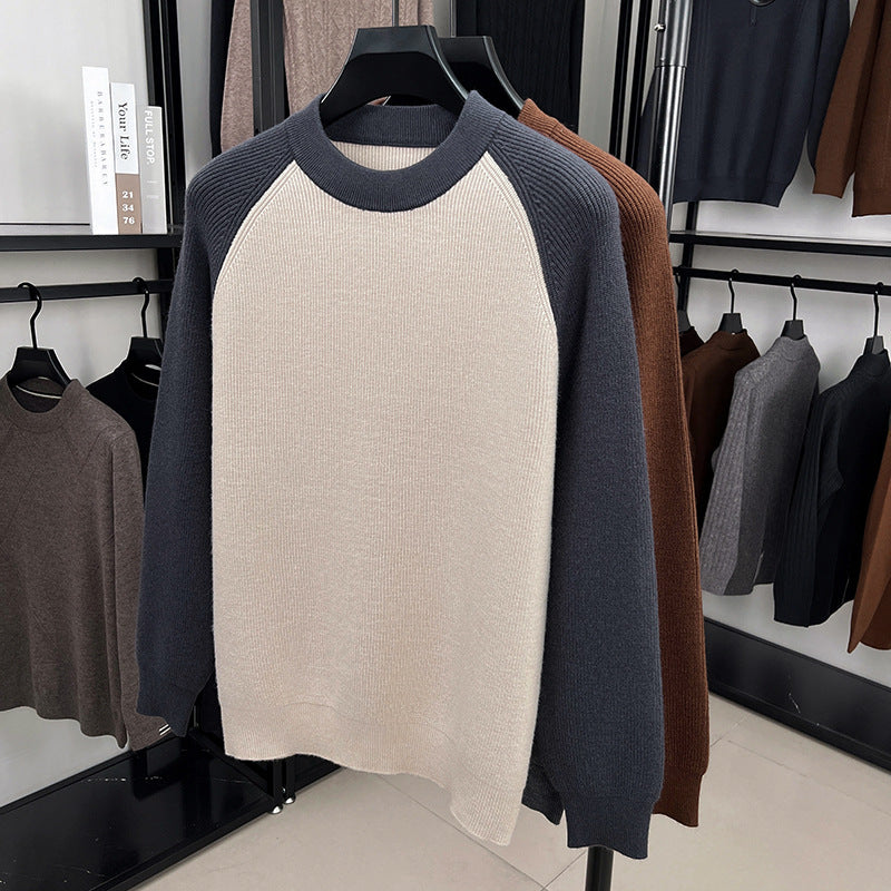 Herren modischer Sweatshirt mit Raglanärmeln und feiner Struktur Echoarchiv