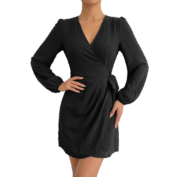 Damen Wickelkleid mit Puffärmeln Echo Archiv