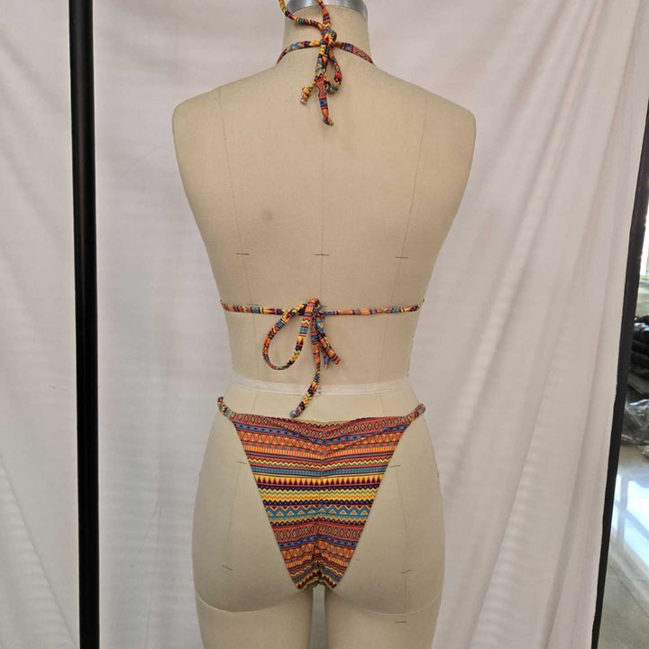 Damen Triangel-Bikini mit buntem Ethno-Muster Echo Archiv