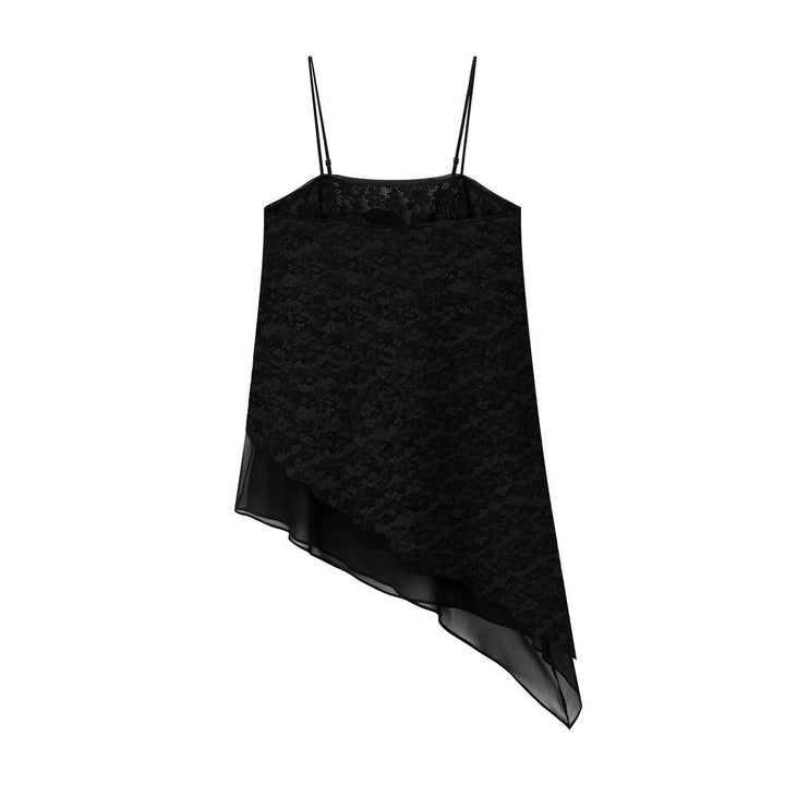 Damen-Spitzen-Camisole mit asymmetrischem Schnitt und dekorativen Trägern Echo Archiv