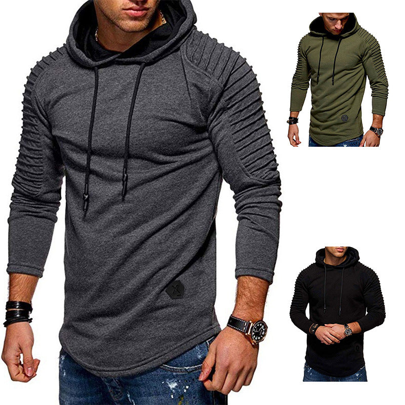 Herren modernes Kapuzenshirt mit strukturierten Ärmeln und trendigem Design Echoarchiv