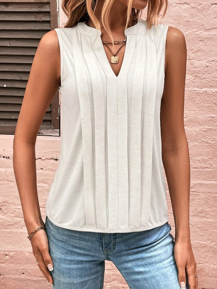Damen elegante ärmellose Bluse Echoarchiv
