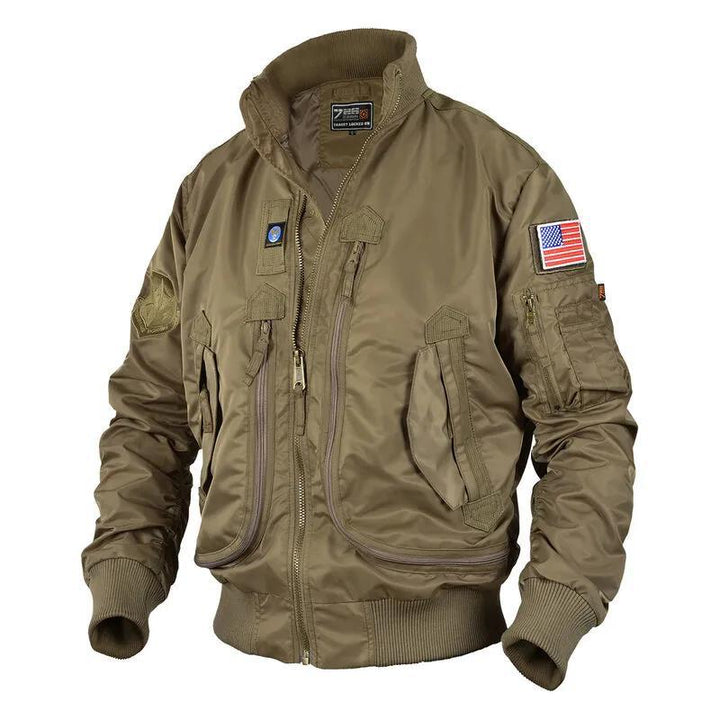 Herren nan klassische Bomberjacke im Fliegerstil mit Thermofutter Utility-Taschen und Rippbündchen Echo Archiv