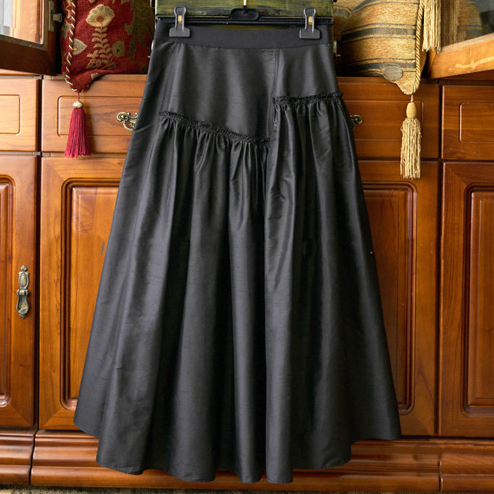 Damen Eleganter Midi-Rock mit schönem Taillenzug Echoarchiv