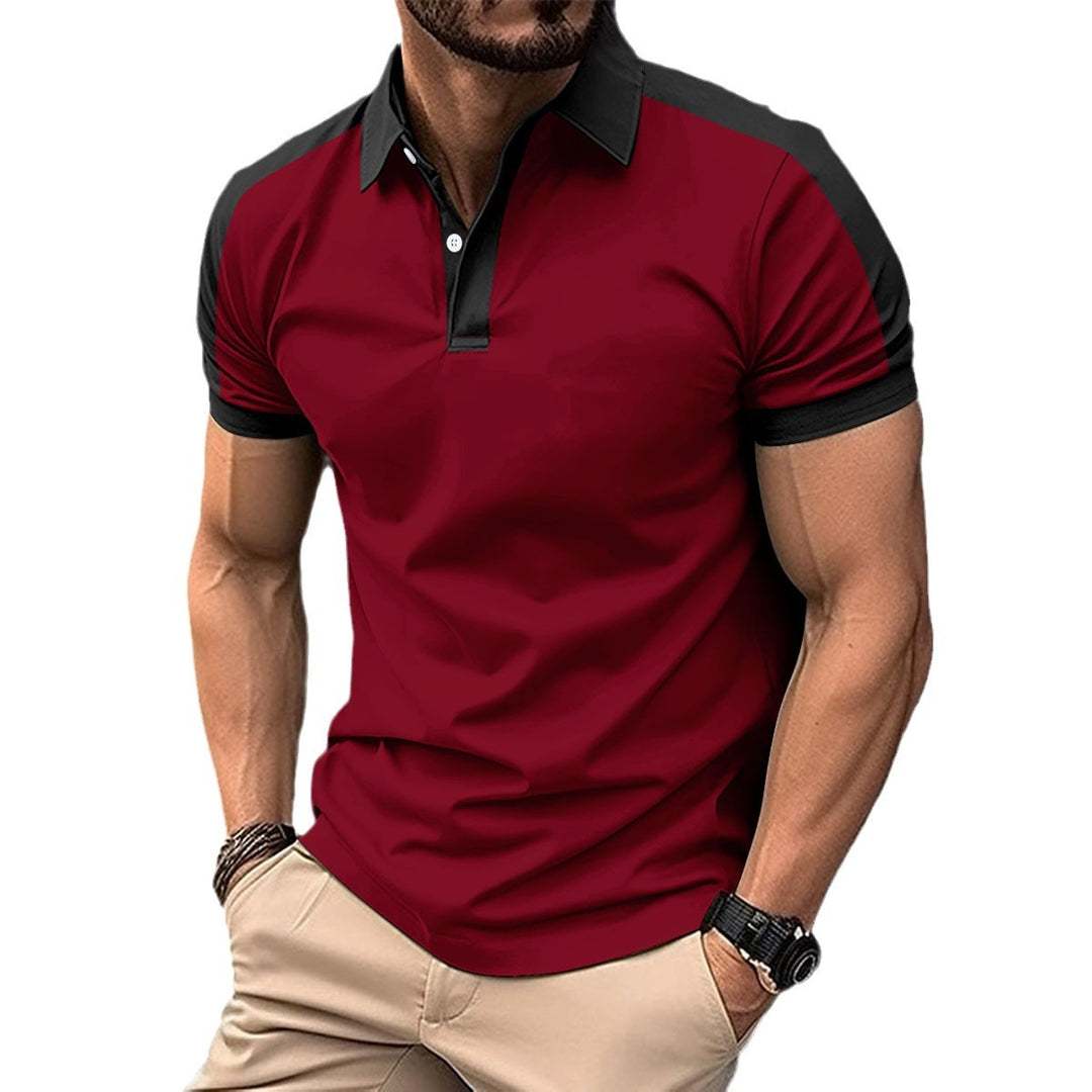 Herren sportliches Kurzarm-Polohemd mit atmungsaktiven Einsätzen und modernem Stehkragen Echoarchiv