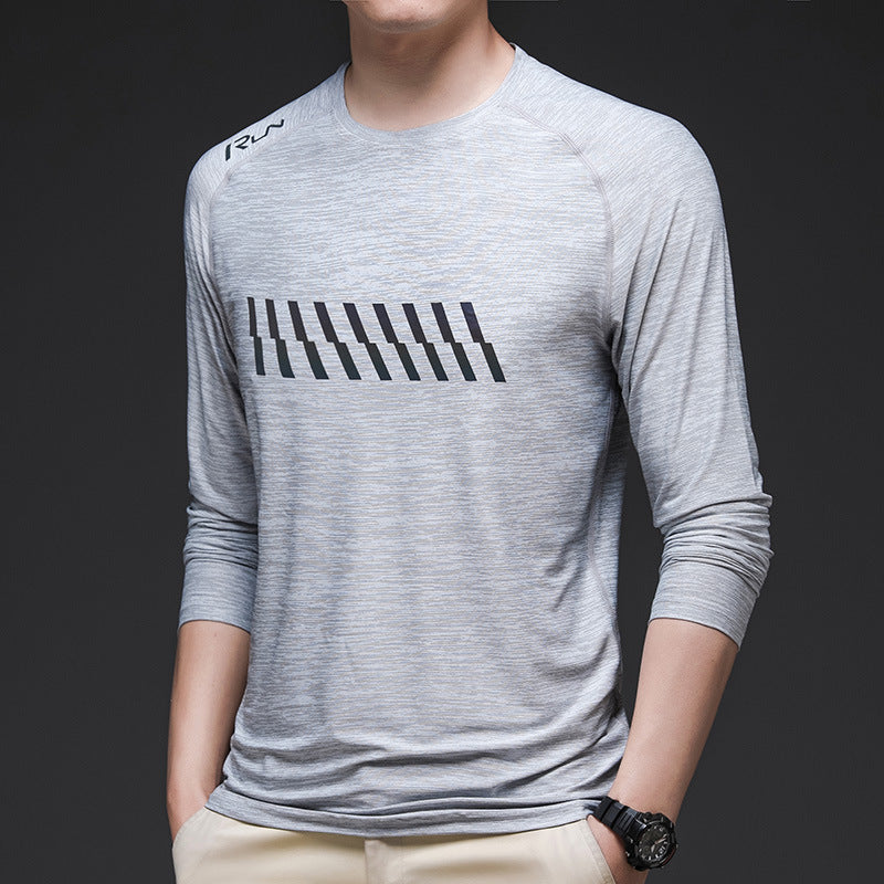 Herren sportliches Langarm-Funktionsshirt mit atmungsaktiven Einsätzen Echoarchiv