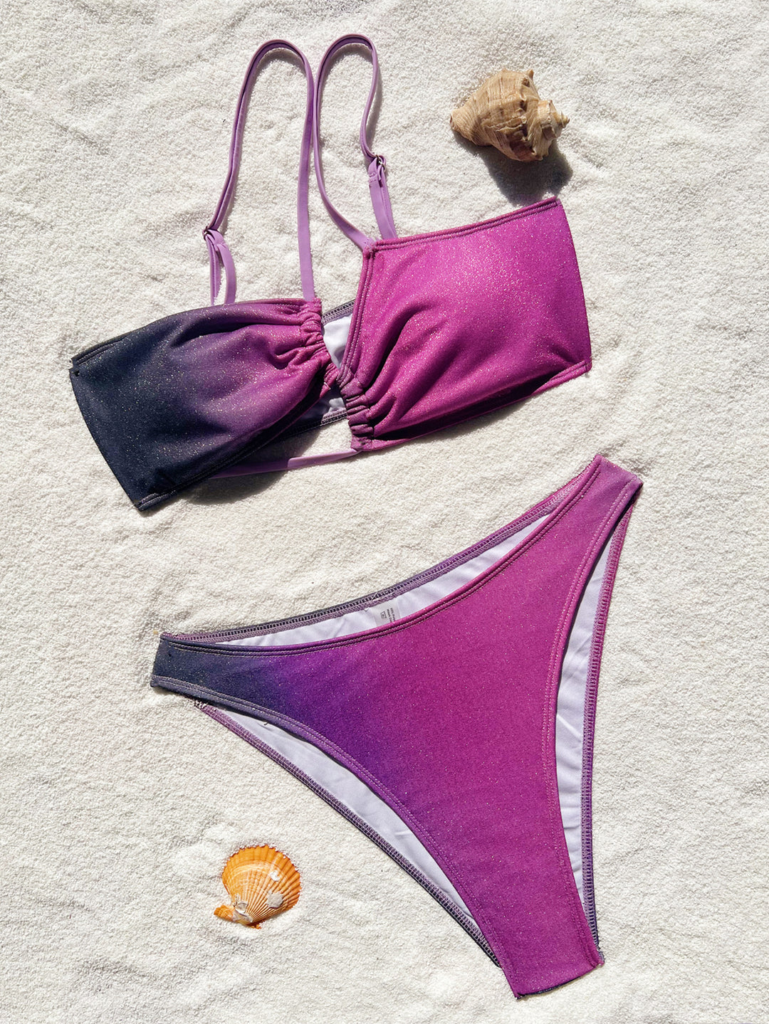 Damen Bikini mit asymmetrischem Design und Raffungen Echo Archiv