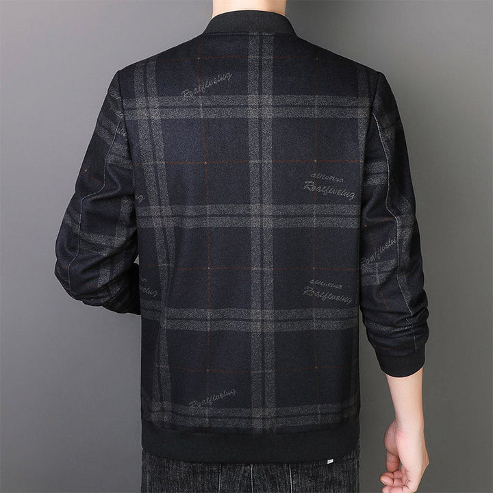 Herren Sportliche Karierte Bomberjacke Echo Archiv