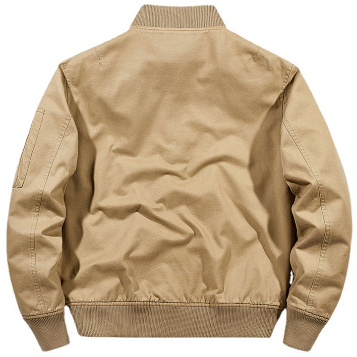 Herren Robust verarbeitete Canvas‑Bomberjacke mit Rippbündchen, Pattentaschen und Ärmelfach Echo Archiv