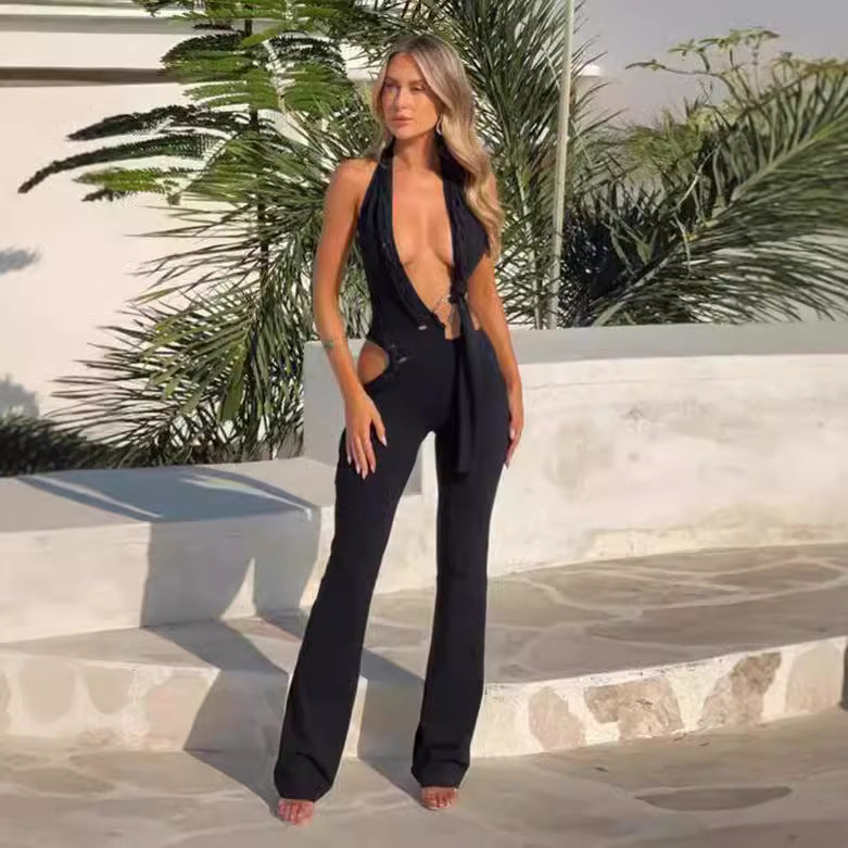 Damen Figurbetonter Overall mit drapierten Details Echo Archiv