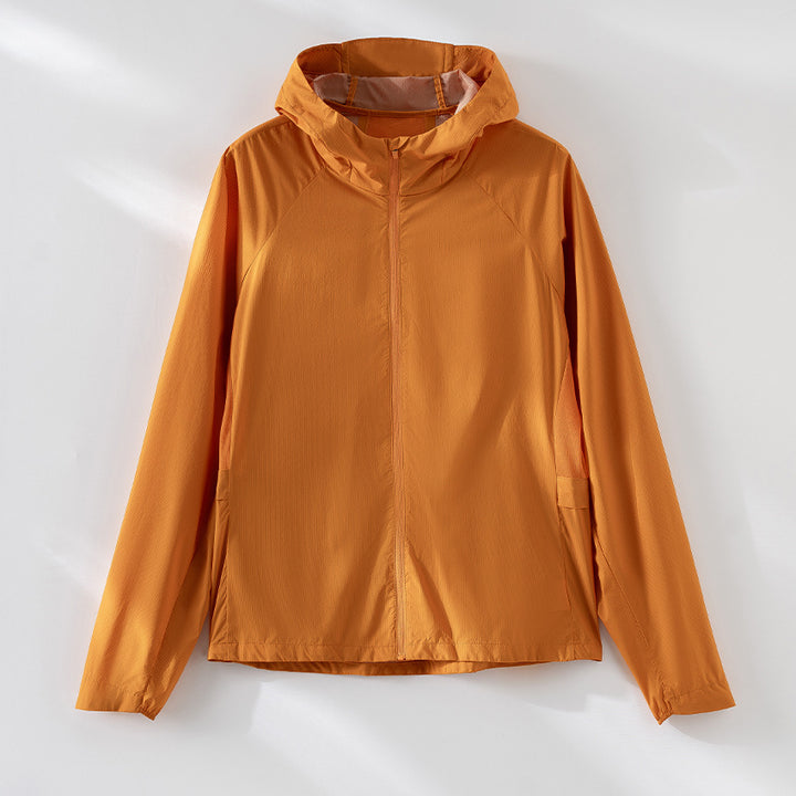 Damen ultraleichte Kapuzen-Schutzjacke aus Ripstop mit durchgehendem Reißverschluss Echoarchiv