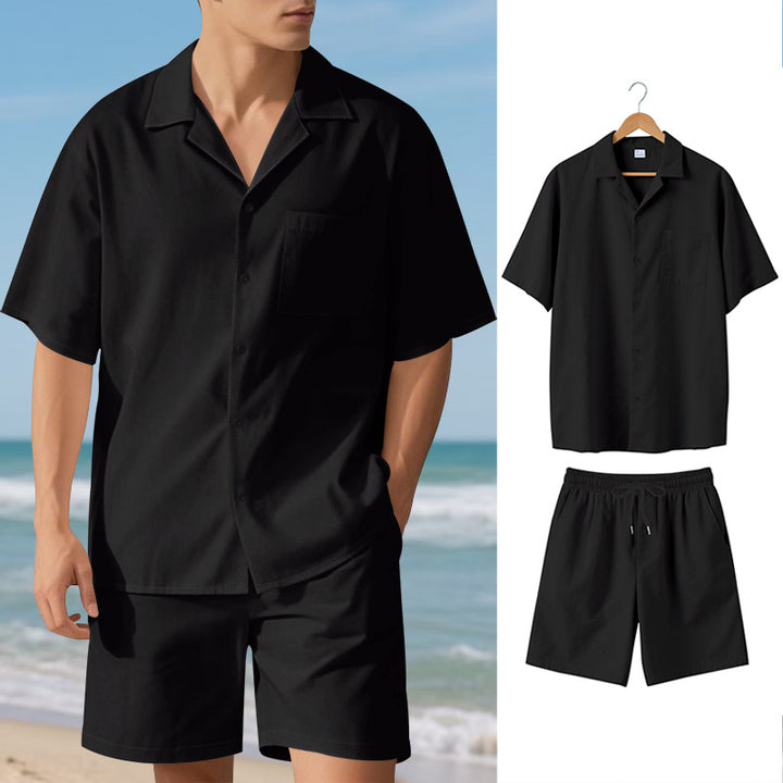 Herren lässiges Kurzarm-Set aus atmungsaktivem Material Echoarchiv