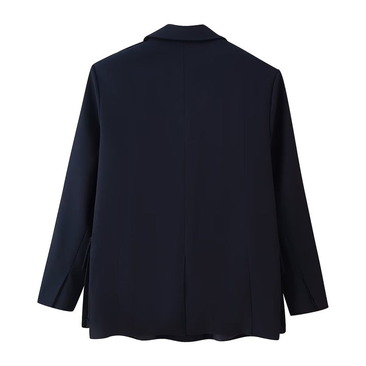 Damen Doppelreihiger Oversize-Blazer-Mantel mit Epauletten und großen Klappentaschen Echo Archiv