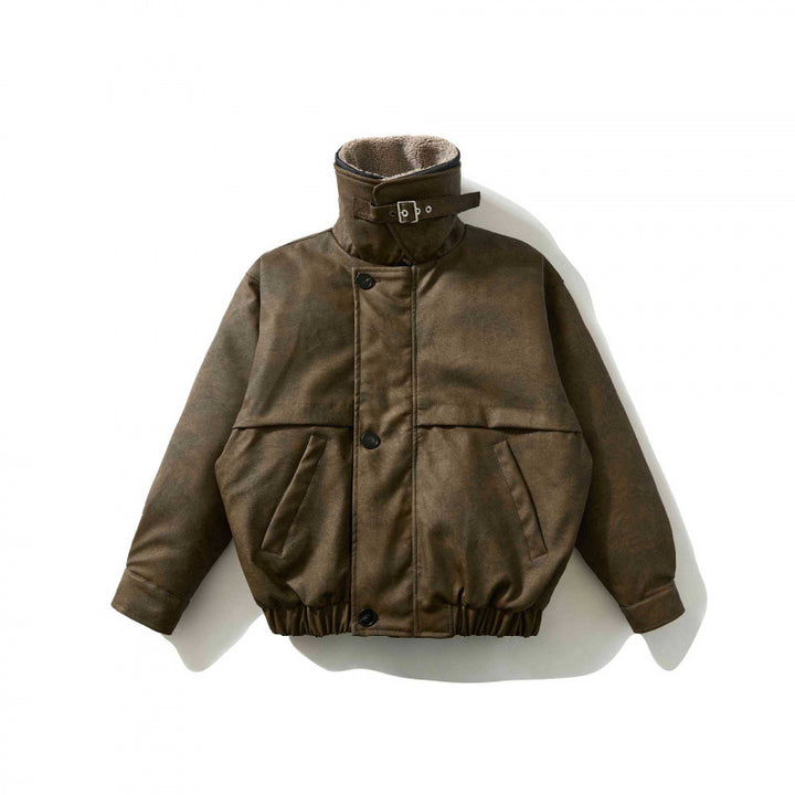 Herren Kurz geschnittene Pilotjacke mit Teddykragen, wattierter Innenlage und elastischem Saum Echo Archiv