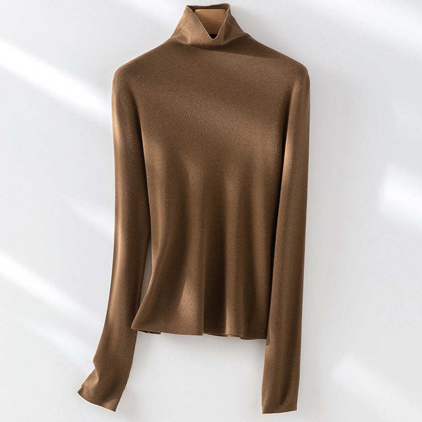 Damen Slim-Fit Feinstrick-Rollkragenpullover mit Stretch Echoarchiv