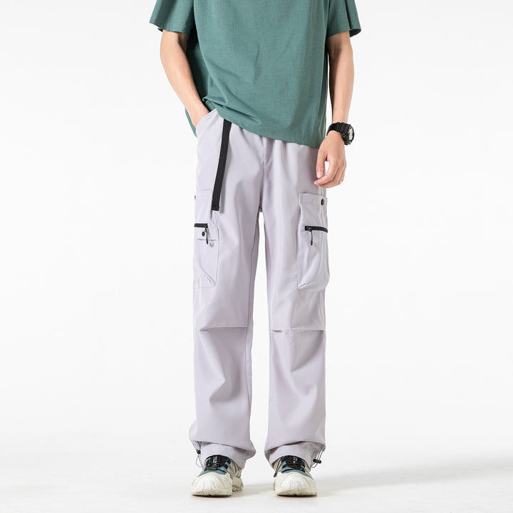 Herren Baggy‑Technische Cargo‑Hose mit integriertem Sicherheitsgurt und verstellbarem Saum Echo Archiv