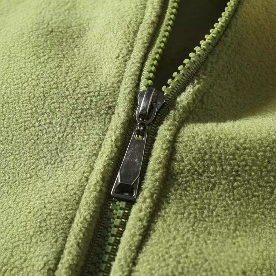 Herren Fleecejacke mit hohem Kragen und durchgehendem Reißverschluss Echoarchiv