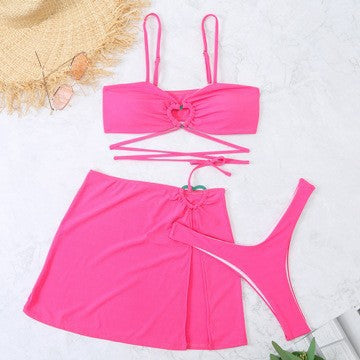 Damen Bikini-Set mit elegantem Knopf-Detail und hohem Beinausschnitt Echo Archiv