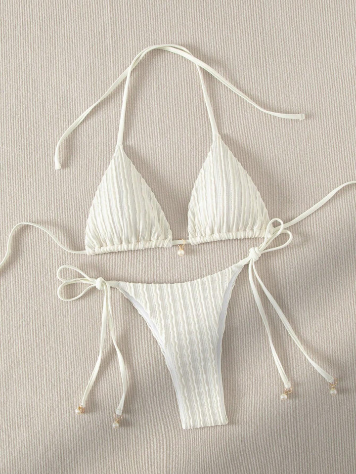 Damen Triangle-Bikini mit strukturiertem Design und verstellbaren Trägern Echo Archiv