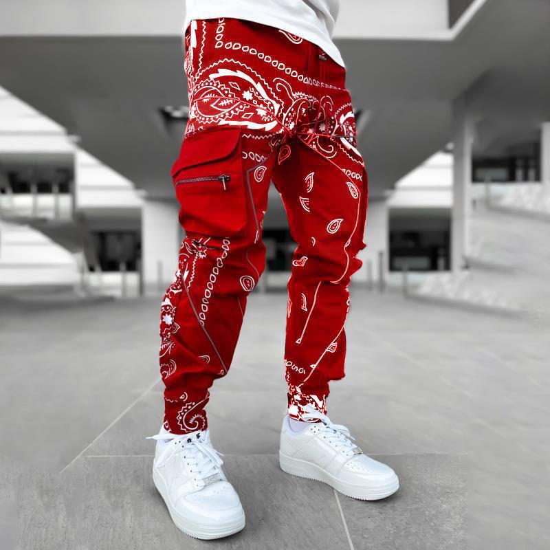 Herren nan Bandana-Cargo-Jogginghose mit Kordelzug und elastischen Bündchen Echo Archiv