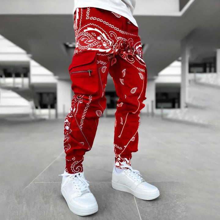Herren nan Bandana-Cargo-Jogginghose mit Kordelzug und elastischen Bündchen Echo Archiv