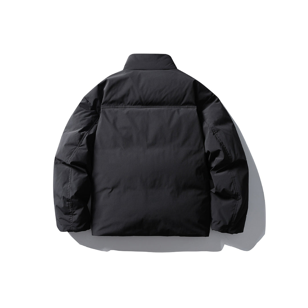 Herren Boxy Thermo-Isolationsjacke mit hohem Stehkragen und minimalistischer Außenhülle Echoarchiv