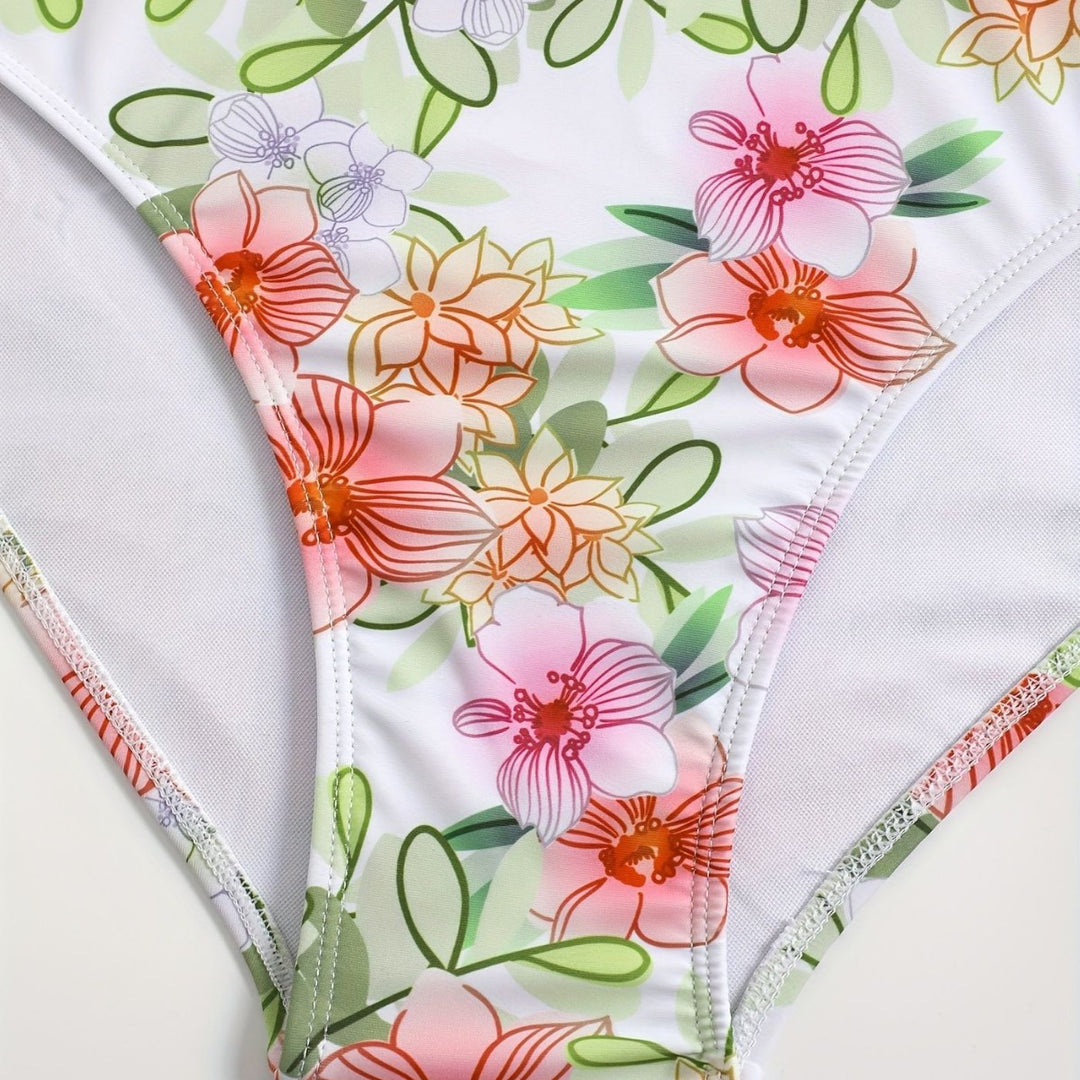 Damen Sportlich elegantes Bikini-Set mit floralem Design Echo Archiv