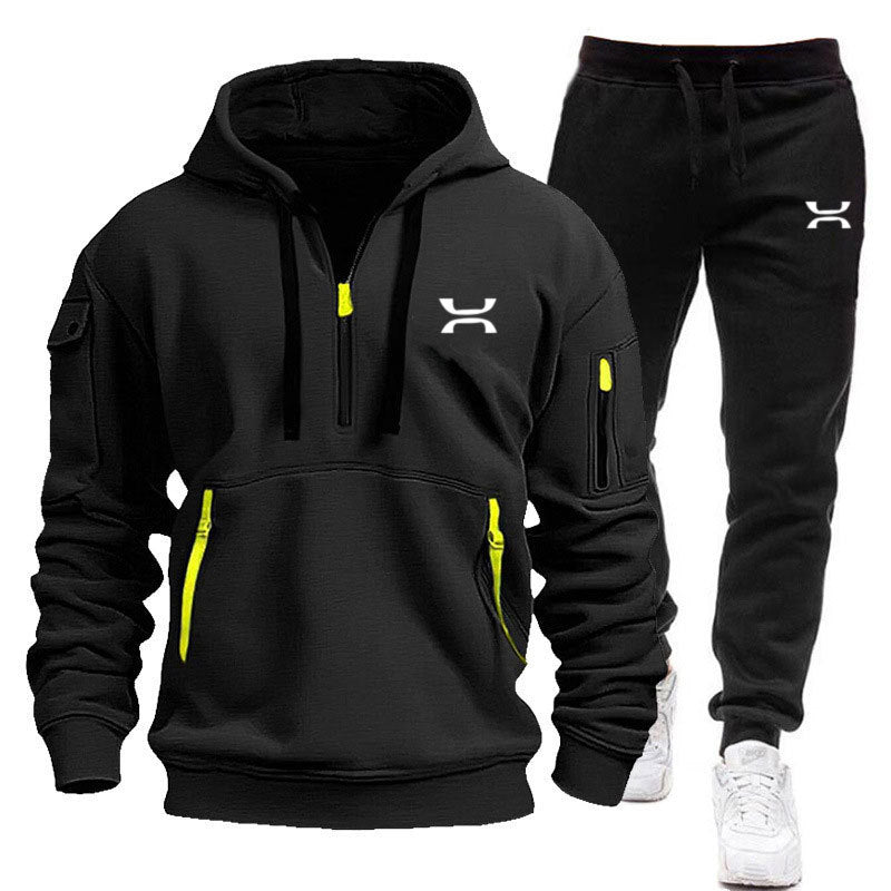 Echoarchiv Herren Hoodie-Trainingsanzug mit Reißverschlusstaschen