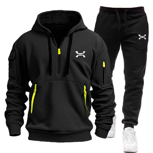 Echoarchiv Herren Hoodie-Trainingsanzug mit Reißverschlusstaschen