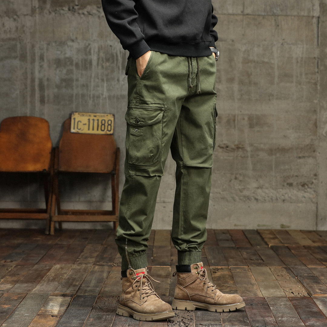 Herren Cargo-Hose mit elastischem Bund und multifunktionalen Taschen Echoarchiv