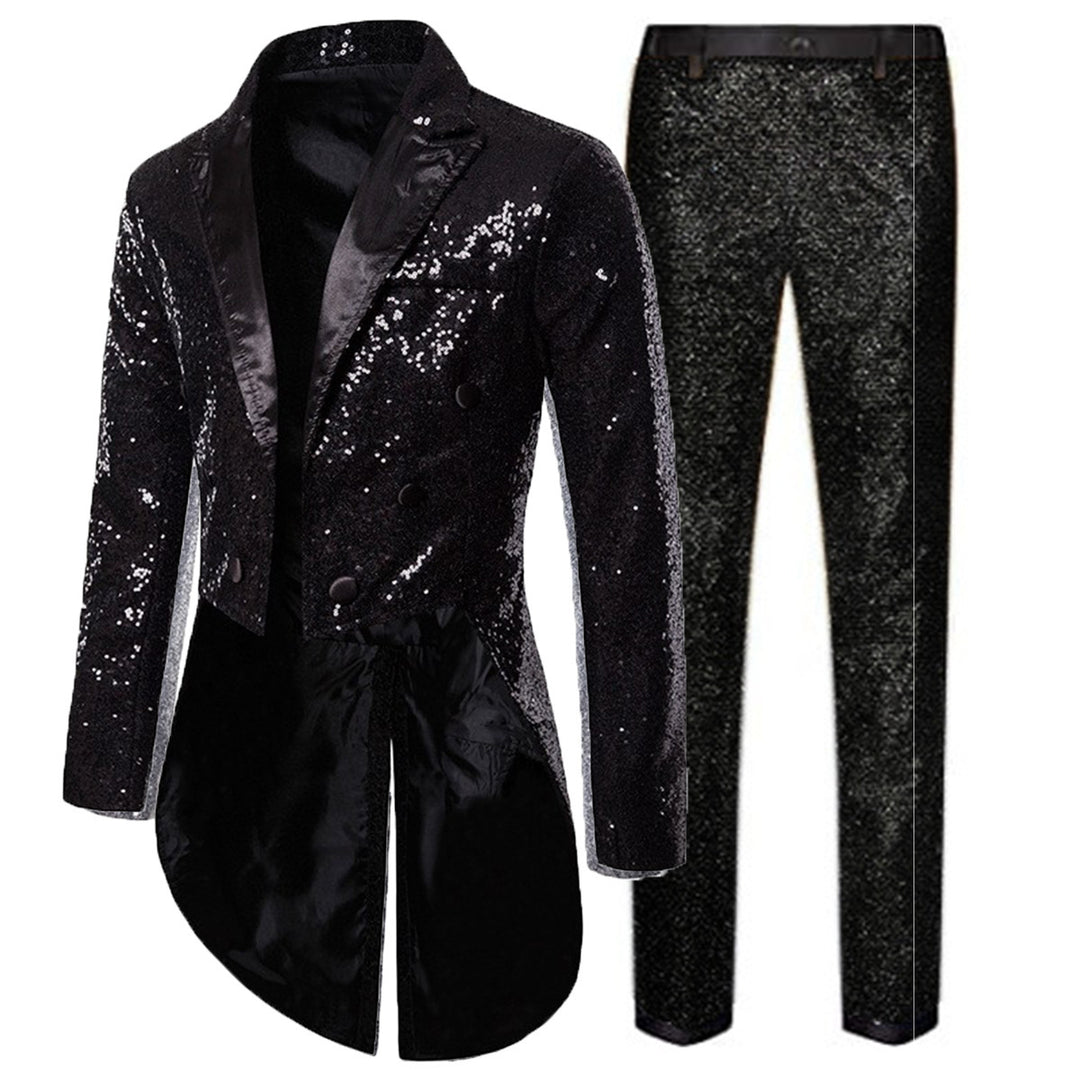Herren Glitzerndes Paillettenanzug-Set Echoarchiv