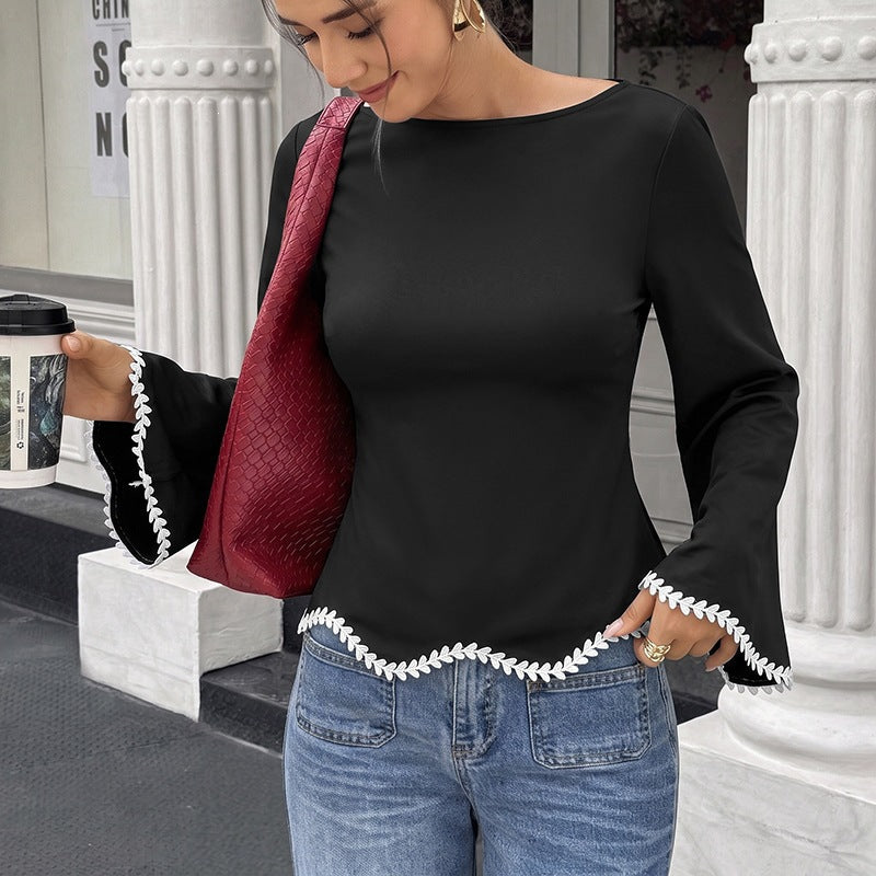 Damen Elegantes Oberteil mit Spitzendetails Echo Archiv