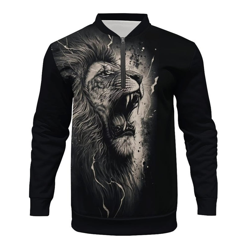Herren Sweatshirt mit modischem Reißverschluss Echoarchiv