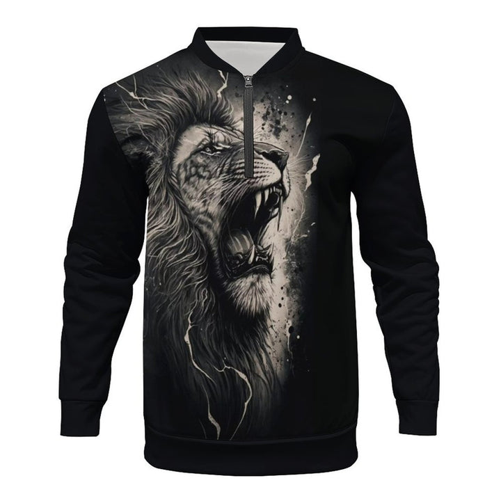 Herren Sweatshirt mit modischem Reißverschluss Echoarchiv