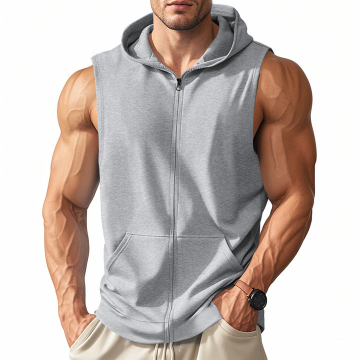Herren ärmellose Sportjacke mit durchgehendem Reißverschluss Echoarchiv