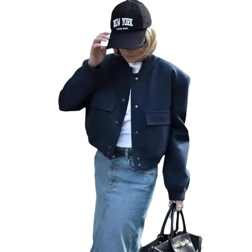 Damen Kurzjacke im Bomberstil mit Leoparden‑Fauxfell und Rippbündchen Echo Archiv